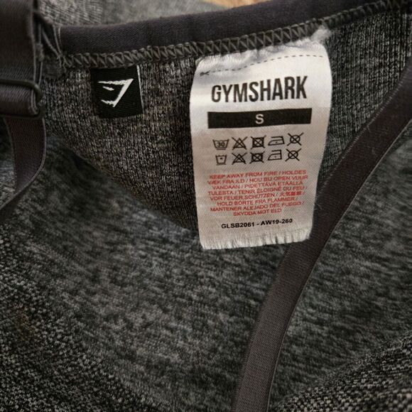 Gymshark Navy Marl/Light Gray Flex Strappy Sports Bra - Size Small - Picture 5 of 6